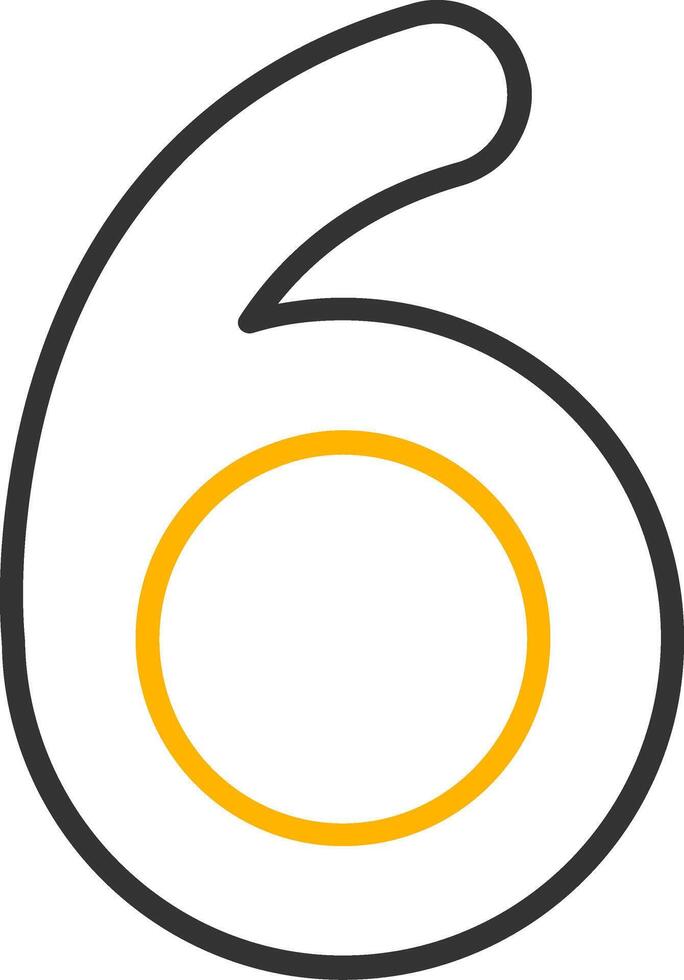 Six Line Two Color Icon vector