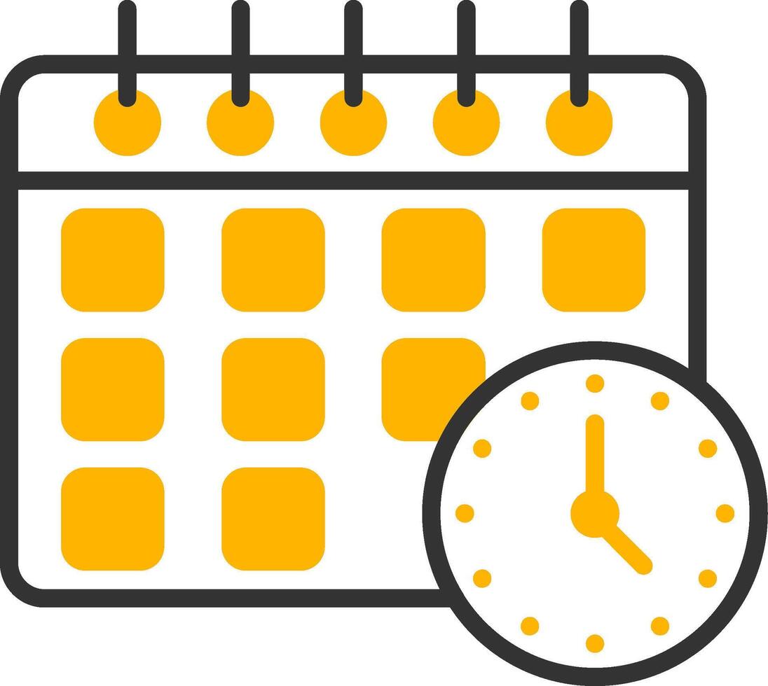 Planner Line Two Color Icon vector