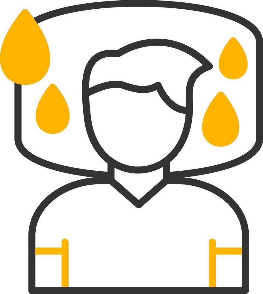 Night Sweat Line Two Color Icon vector