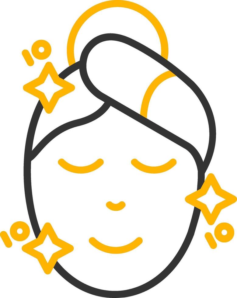 Skin Care Line Two Color Icon vector