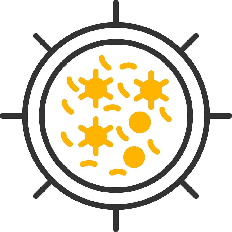 Bacteria Line Two Color Icon vector