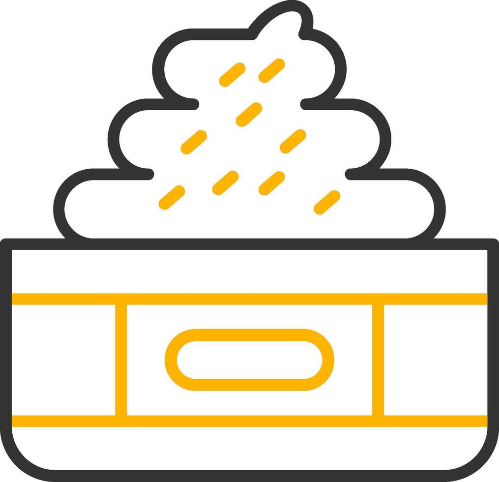 Cream Line Two Color Icon vector
