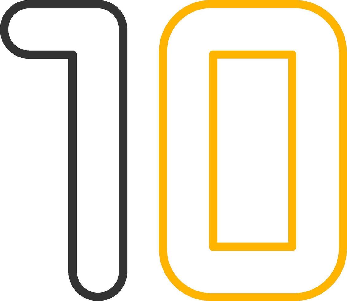 Ten Line Two Color Icon vector