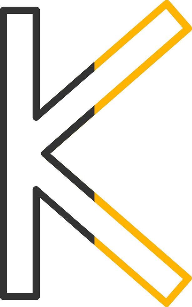 Capital K Icon vector