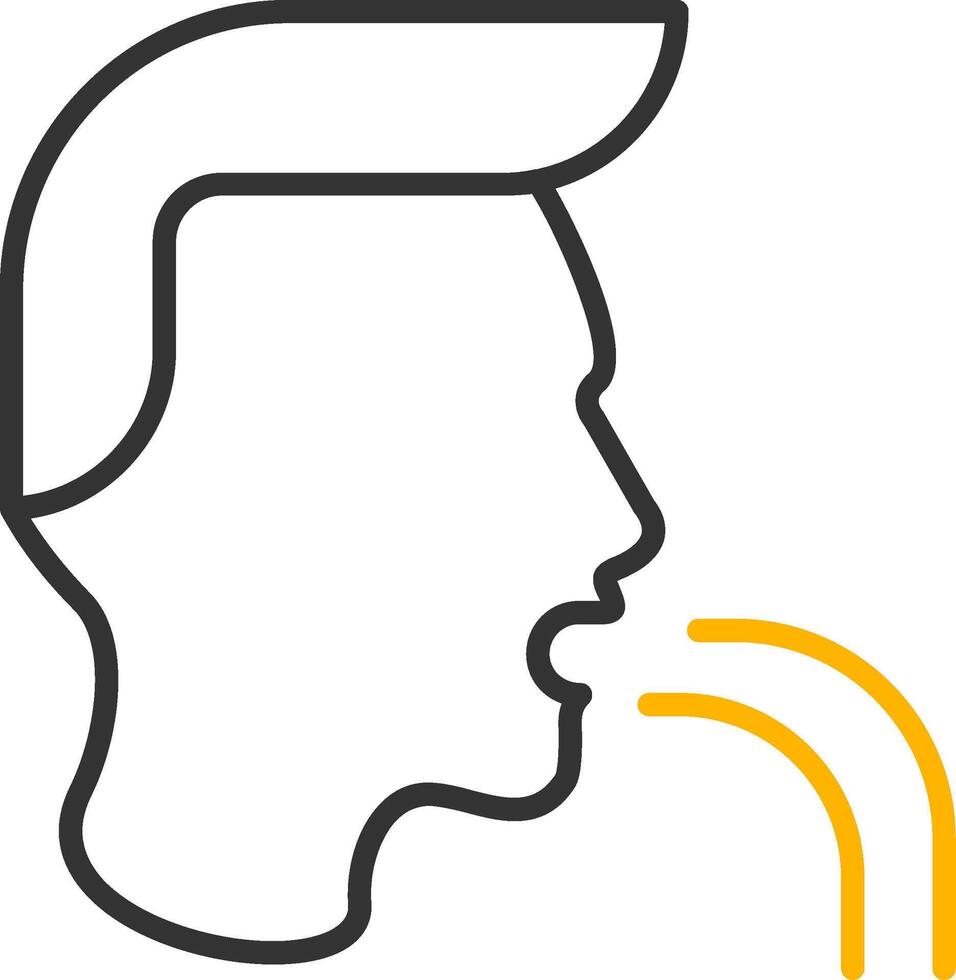 Nausea Line Two Color Icon vector