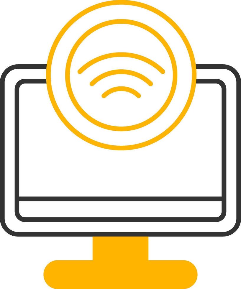 Internet Access Line Two Color Icon vector