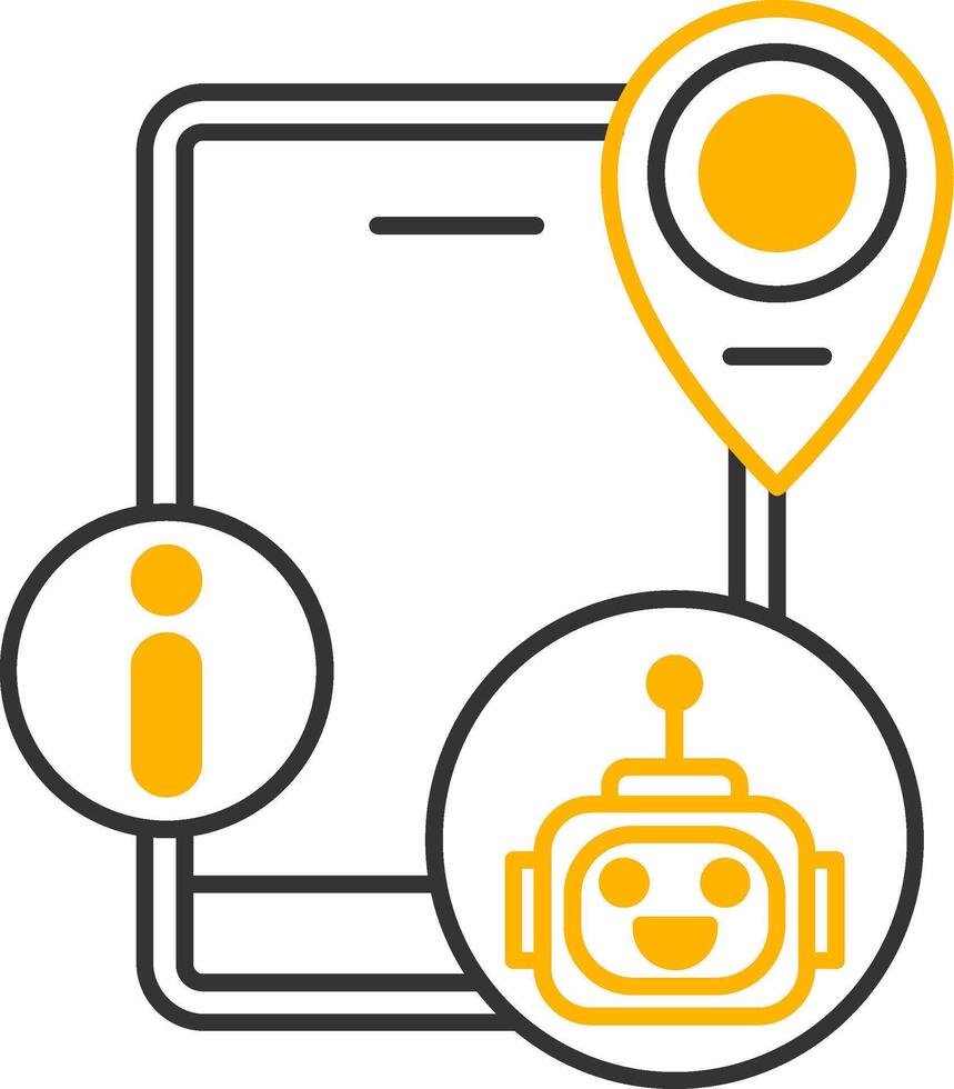 Virtual Assistant Line Two Color Icon vector