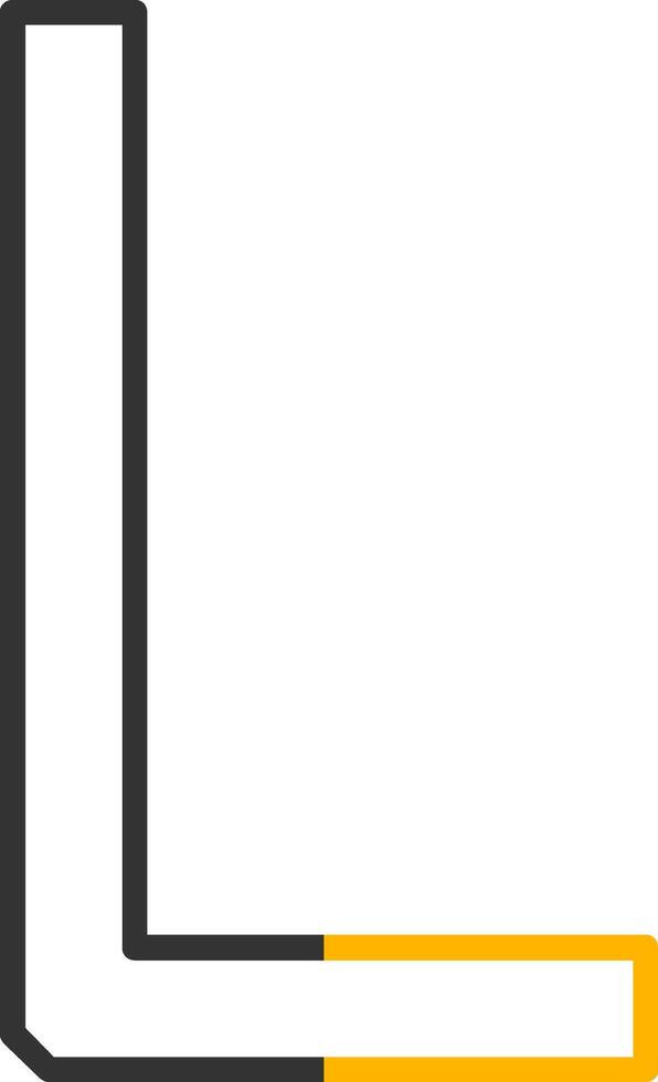 Capital L Icon vector