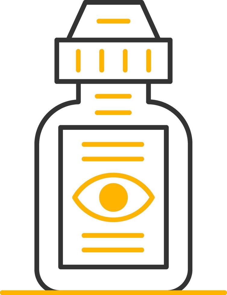 Eyedrops Line Two Color Icon vector