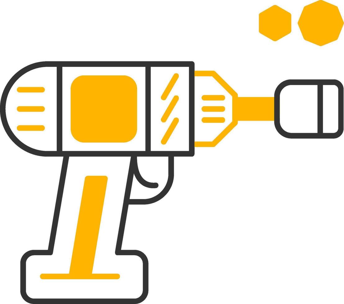 Impact Wrench Line Two Color Icon vector