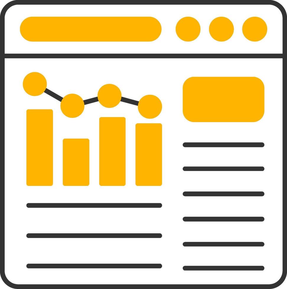 Data Analytics Line Two Color Icon vector