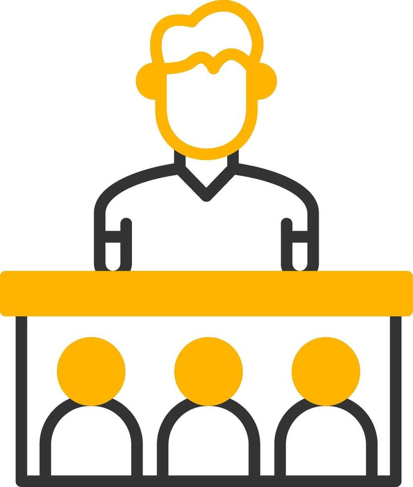 Coaching Line Two Color Icon vector
