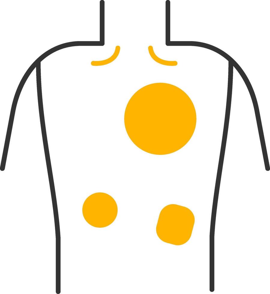 Eczema Line Two Color Icon vector