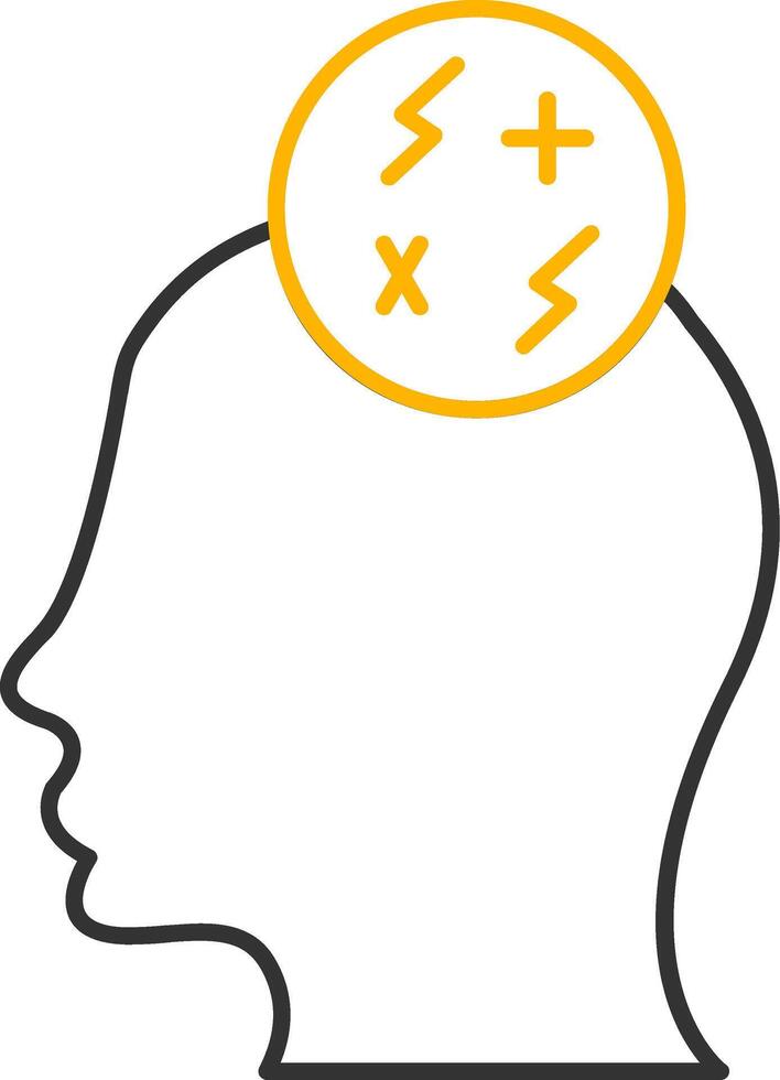 Anxiety Line Two Color Icon vector