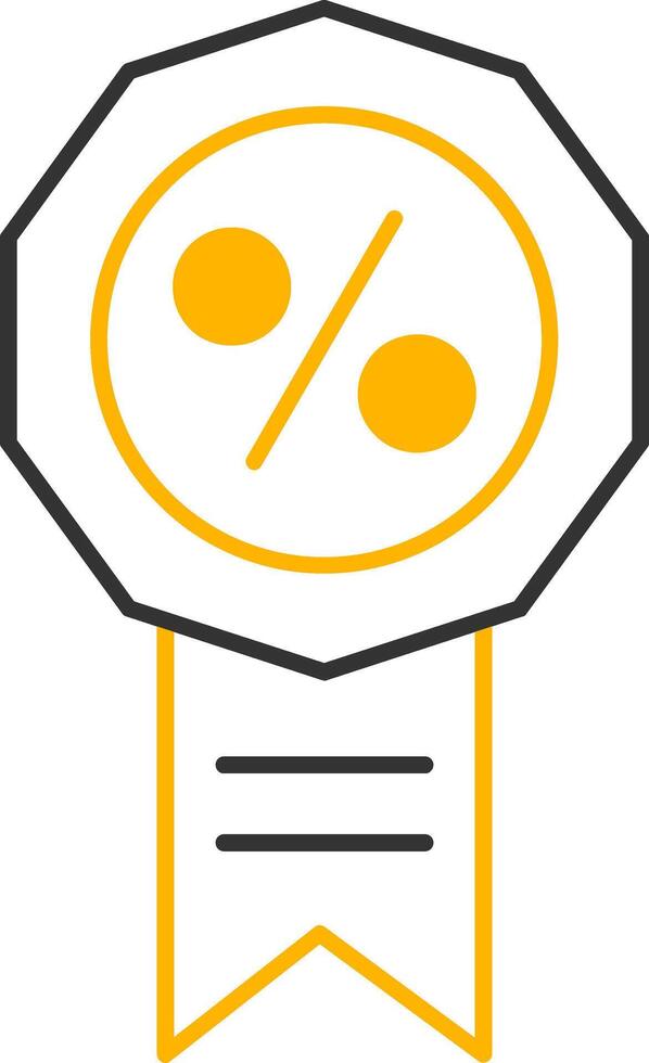 Badge Line Two Color Icon vector