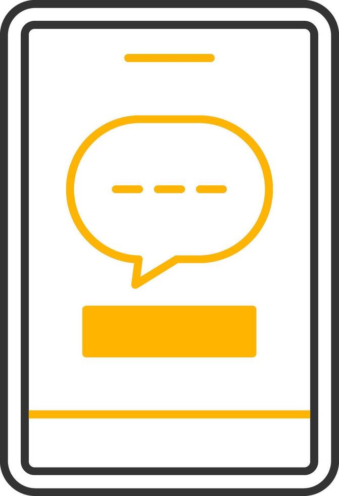 Phone Message Line Two Color Icon vector
