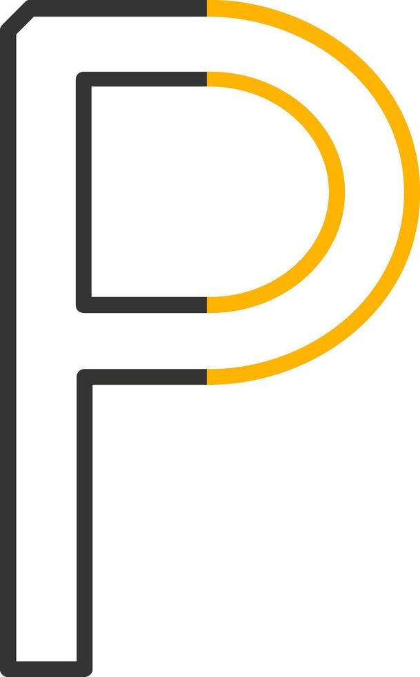 Capital P Icon vector