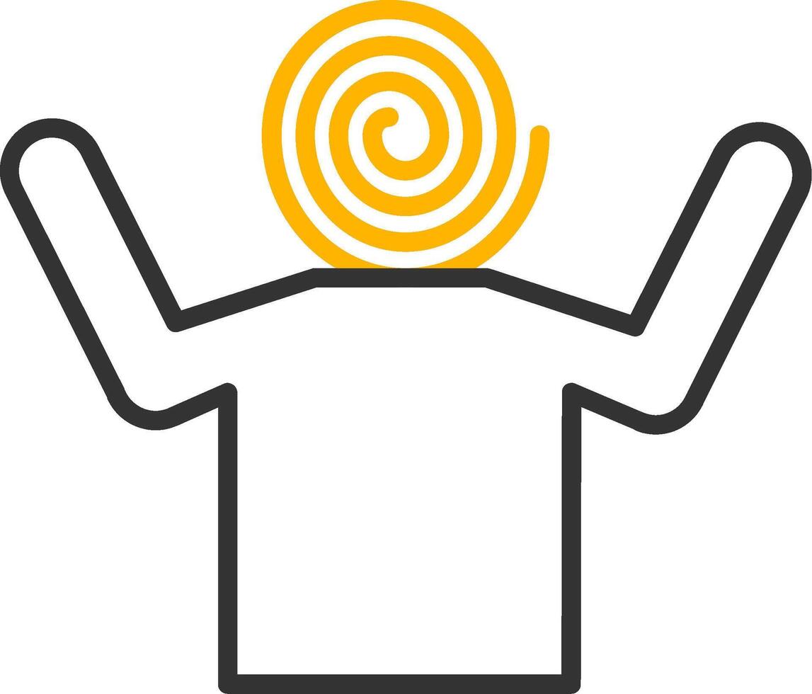 Hallucination Line Two Color Icon vector
