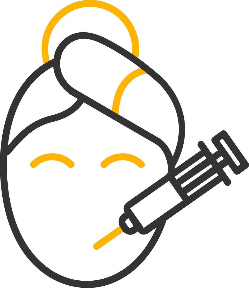 Botox Line Two Color Icon vector
