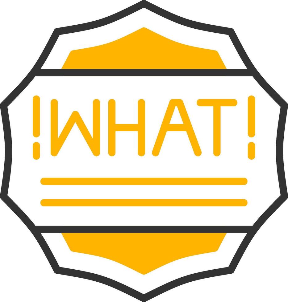 What Line Two Color Icon vector