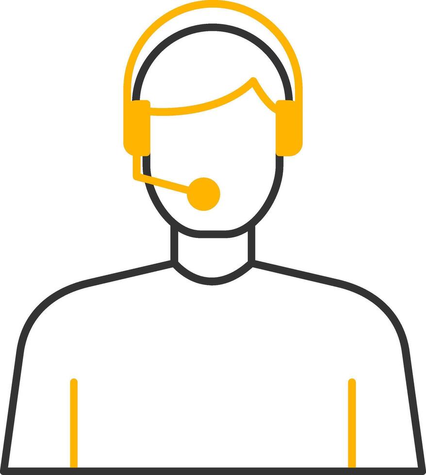 Virtual Assistant Line Two Color Icon vector