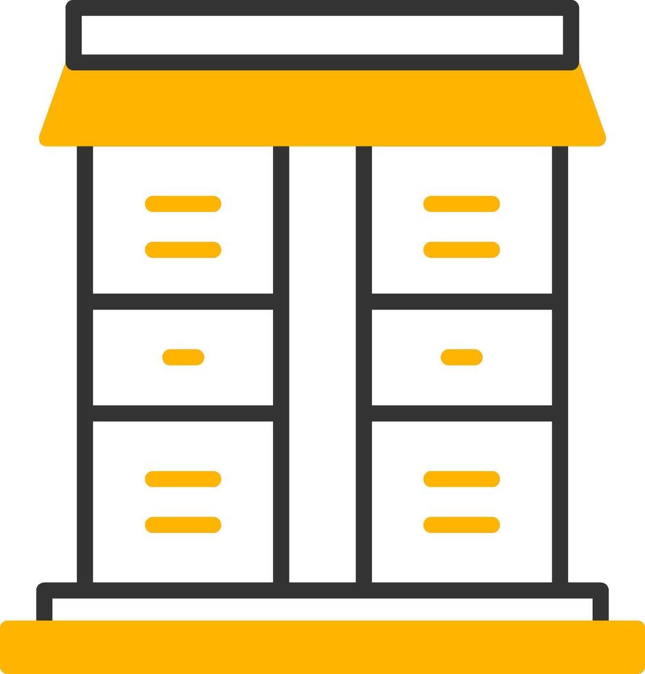 Lockers Line Two Color Icon vector