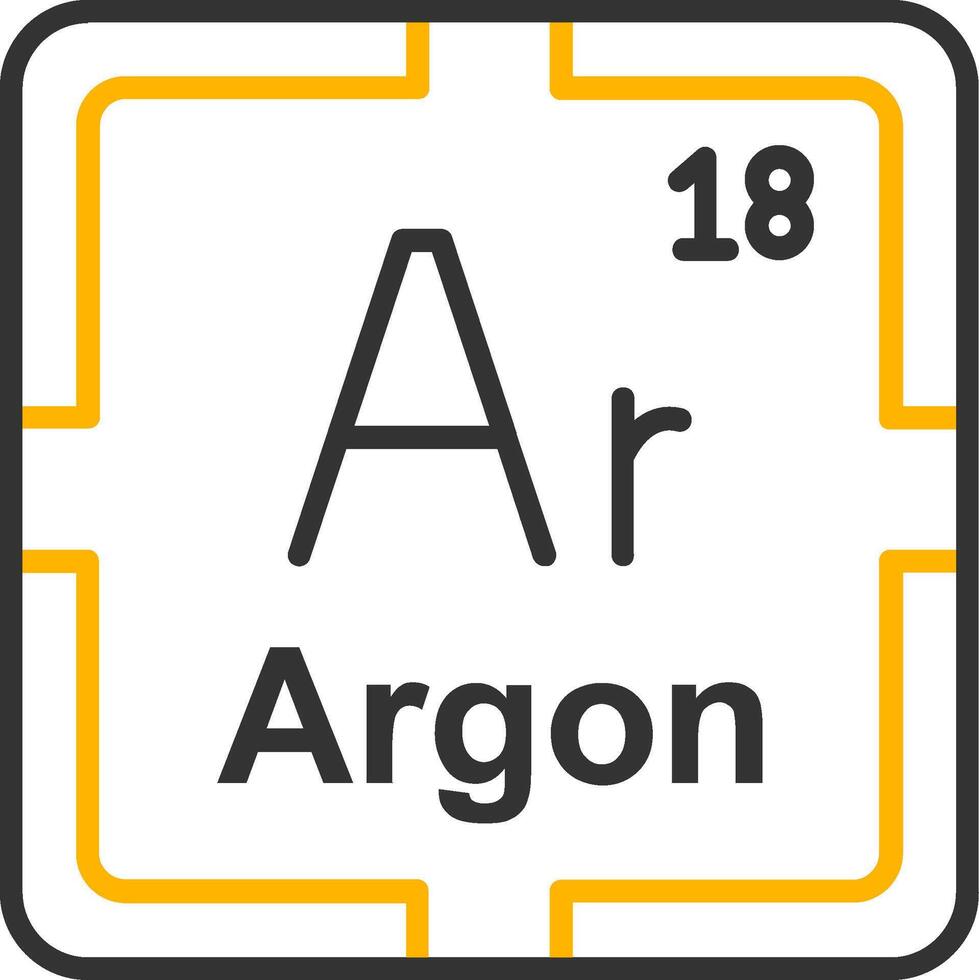 Argon Line Two Color Icon vector