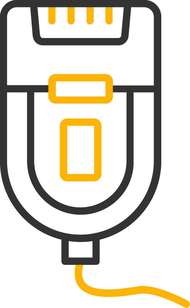 Electric Razor Line Two Color Icon vector