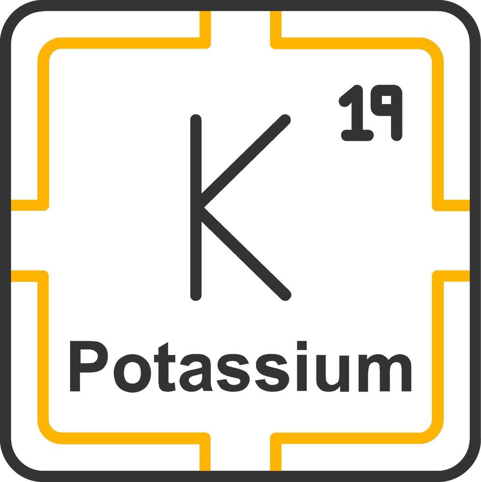 Potassium Line Two Color Icon vector
