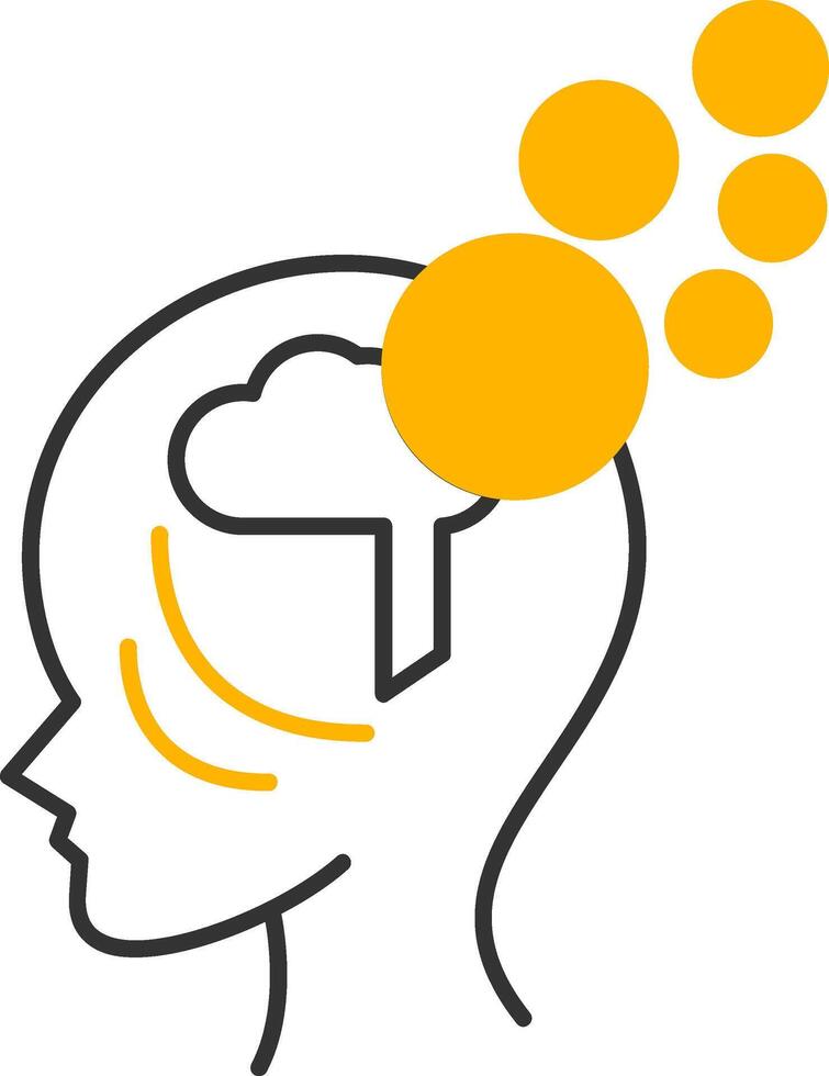 Amnesia Line Two Color Icon vector