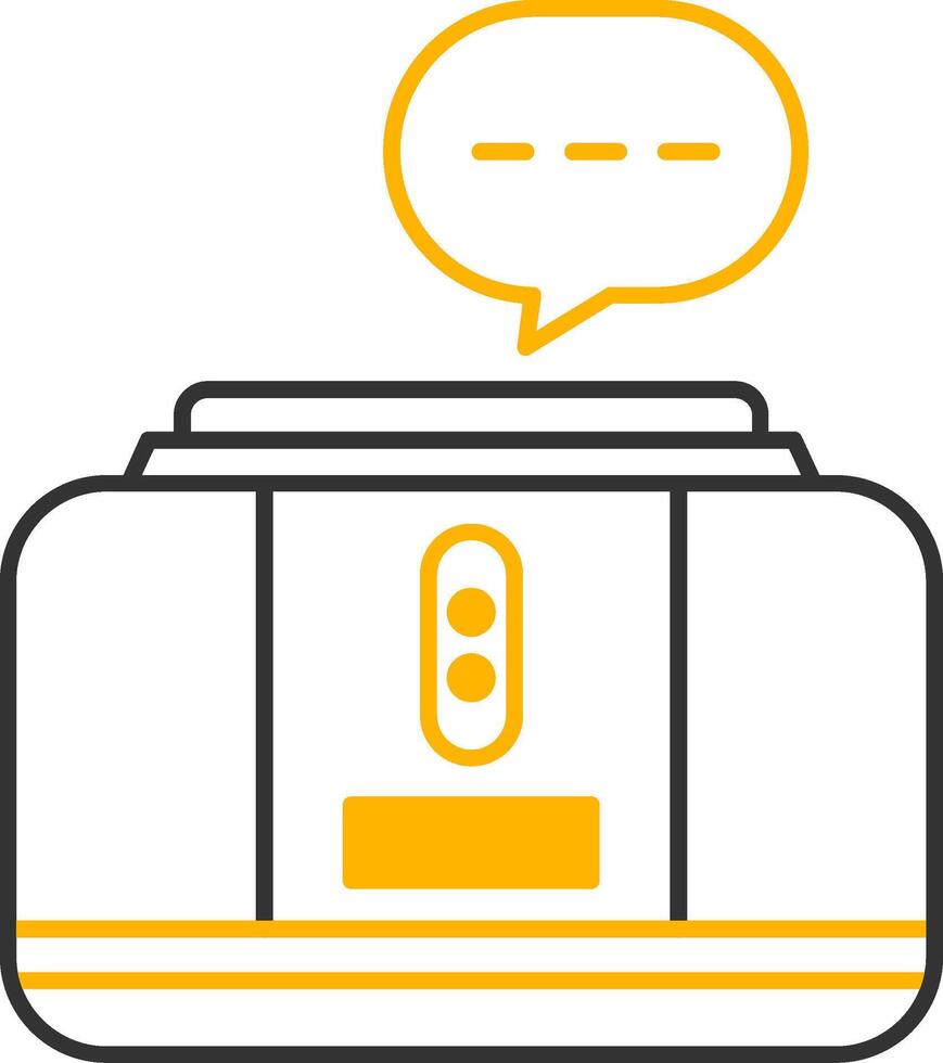 Virtual Assistant Line Two Color Icon vector