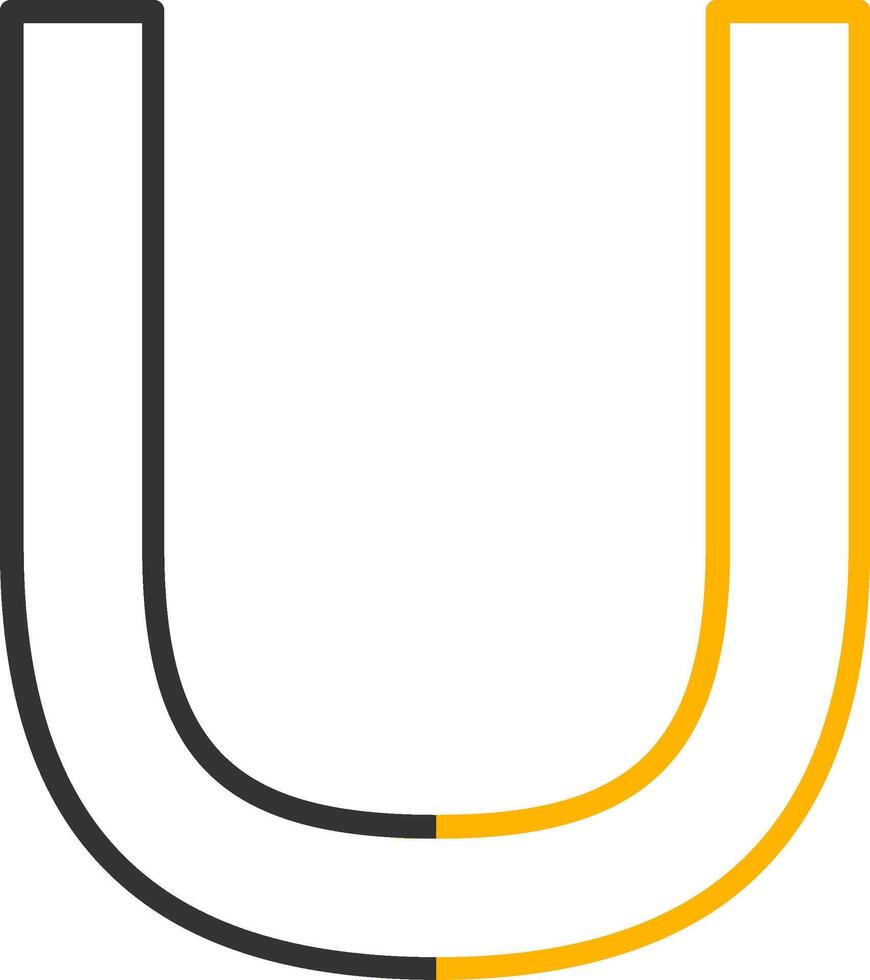 Capital U Icon vector