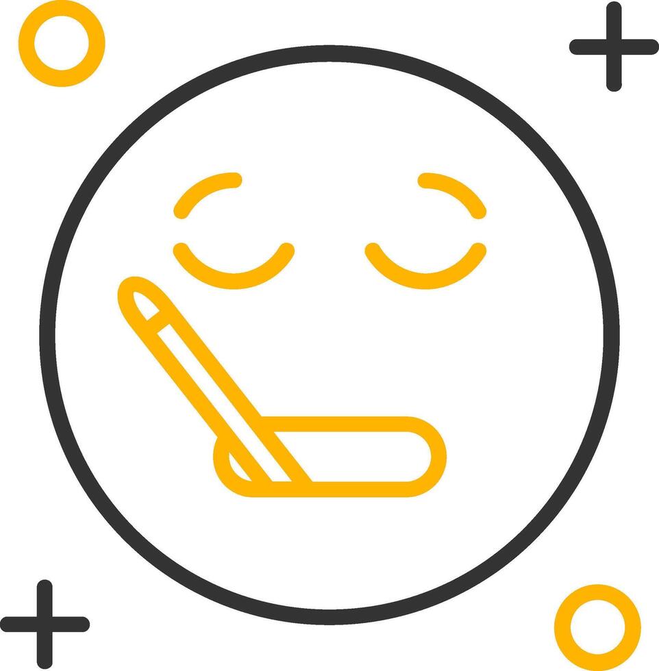 Sick Line Two Color Icon vector