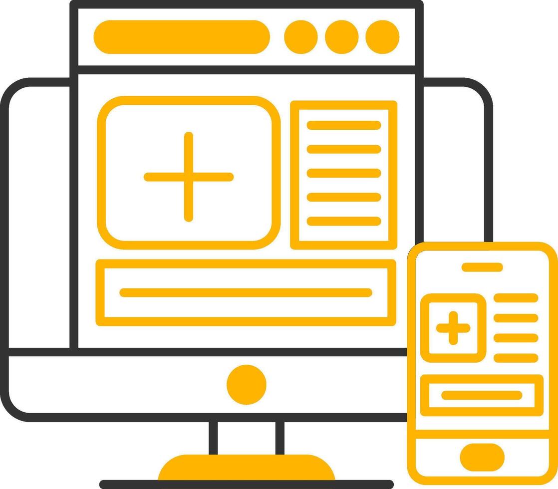 Responsive Line Two Color Icon vector