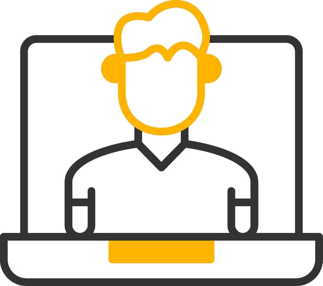 OnLine Two Color Coach Line Two Color Icon vector