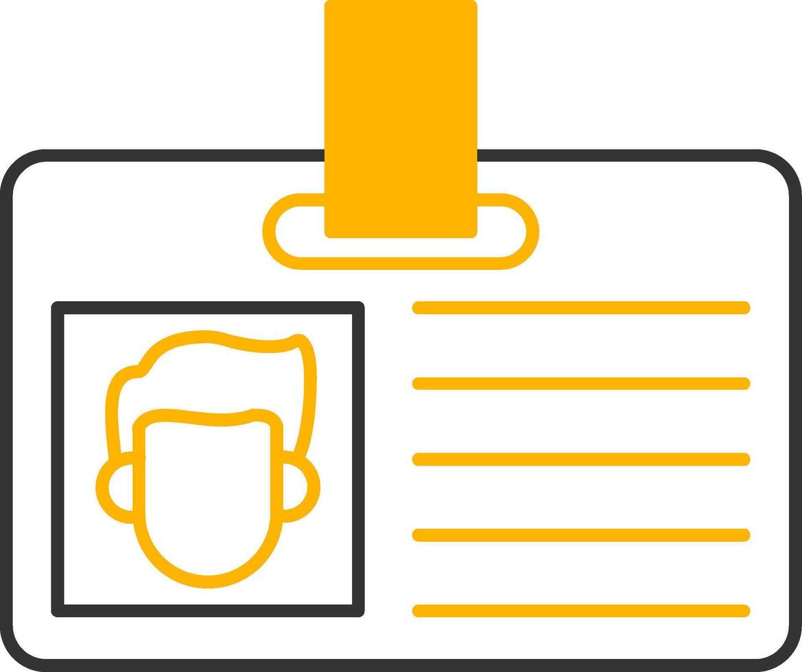 Student Card Line Two Color Icon vector