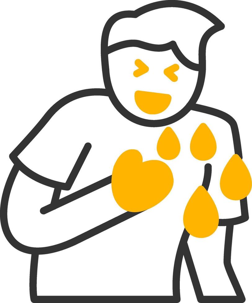 Hemoptysis Line Two Color Icon vector
