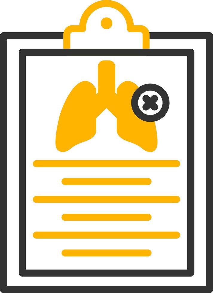 Tuberculosis Patient History Line Two Color Icon vector