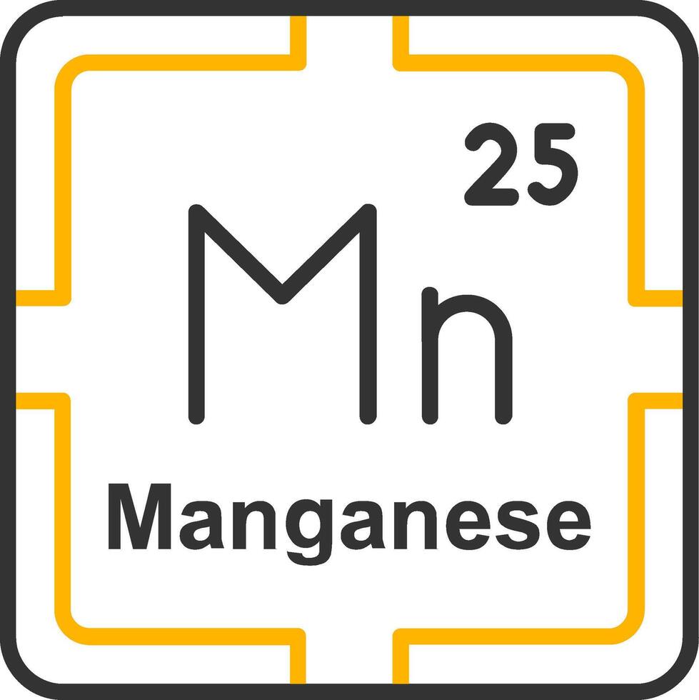 Manganese Line Two Color Icon vector