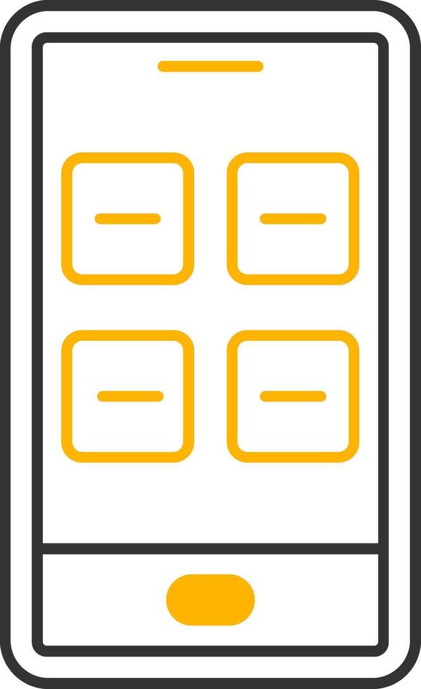 Mobile Phone Line Two Color Icon vector