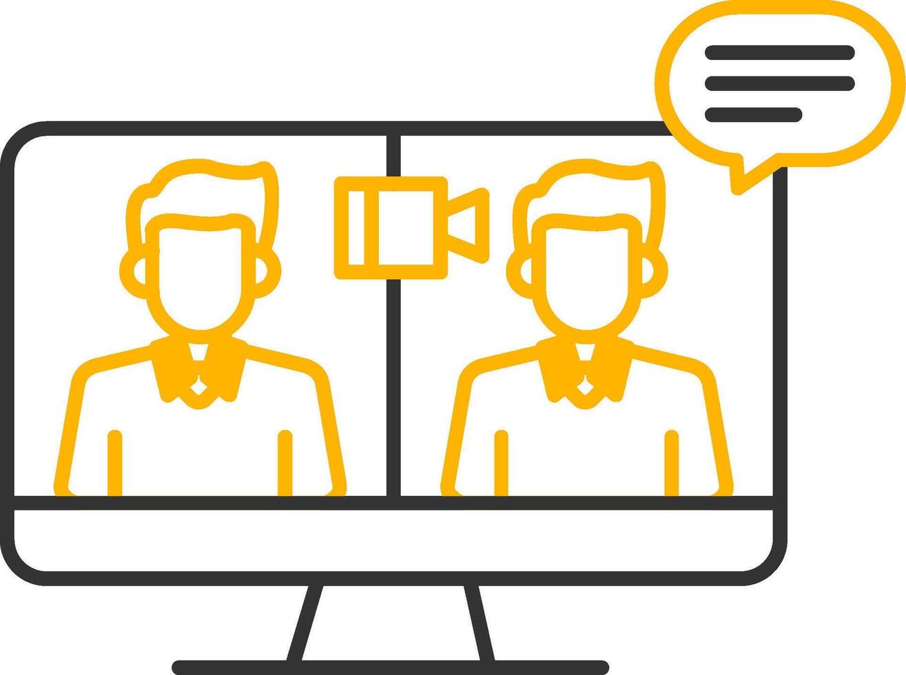 OnLine Two Color Conference Line Two Color Icon vector