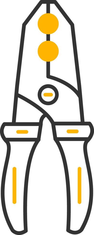 Wire Stripper Line Two Color Icon vector