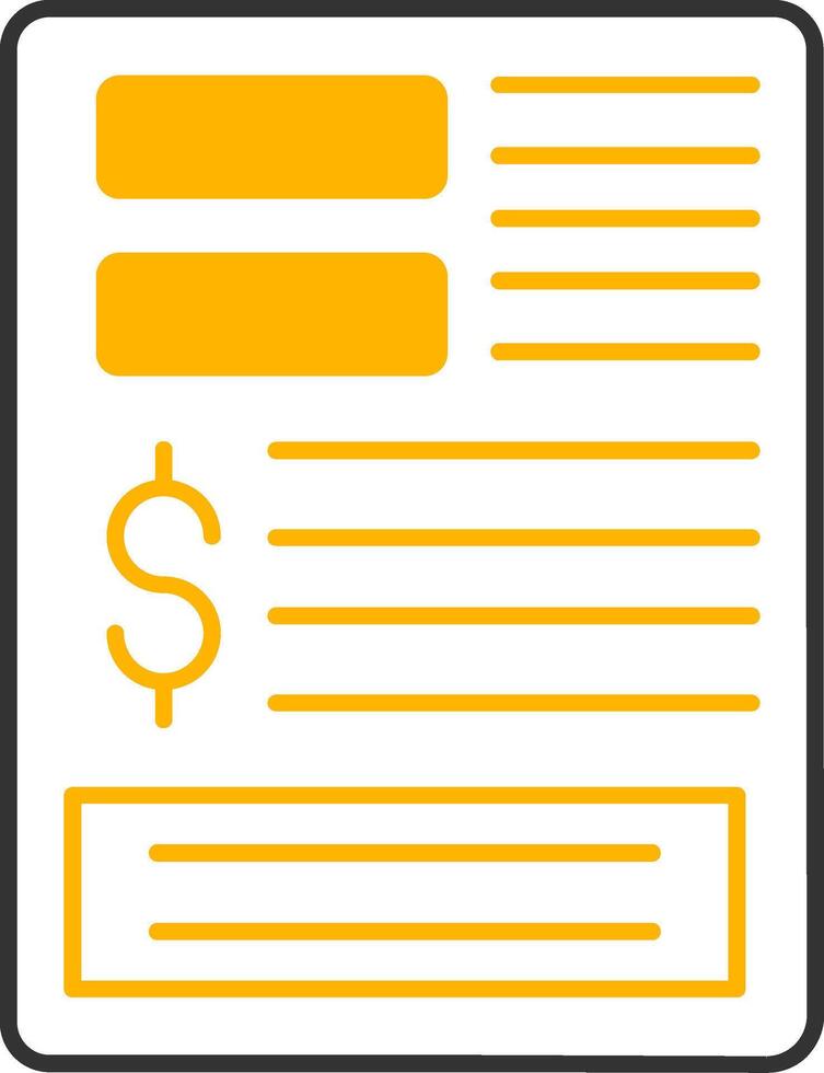 Bills Line Two Color Icon vector