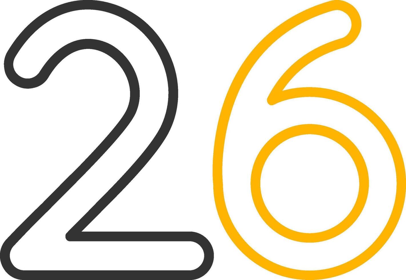 Twenty six Line Two Color Icon vector