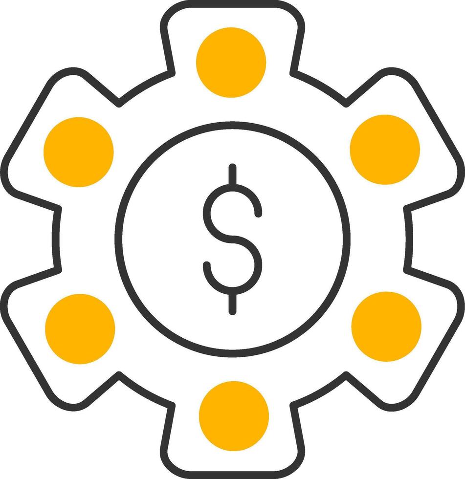 Asset Management Line Two Color Icon vector