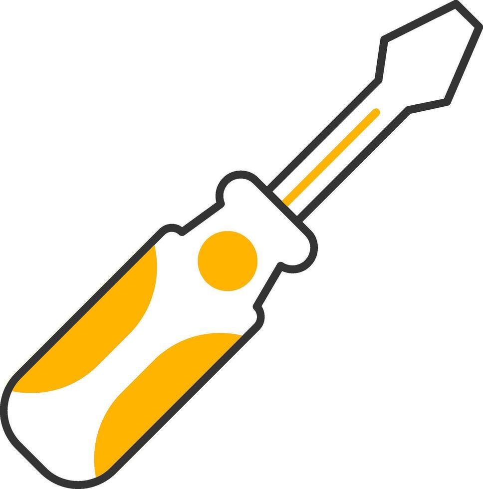 Screwdrive Line Two Color Icon vector