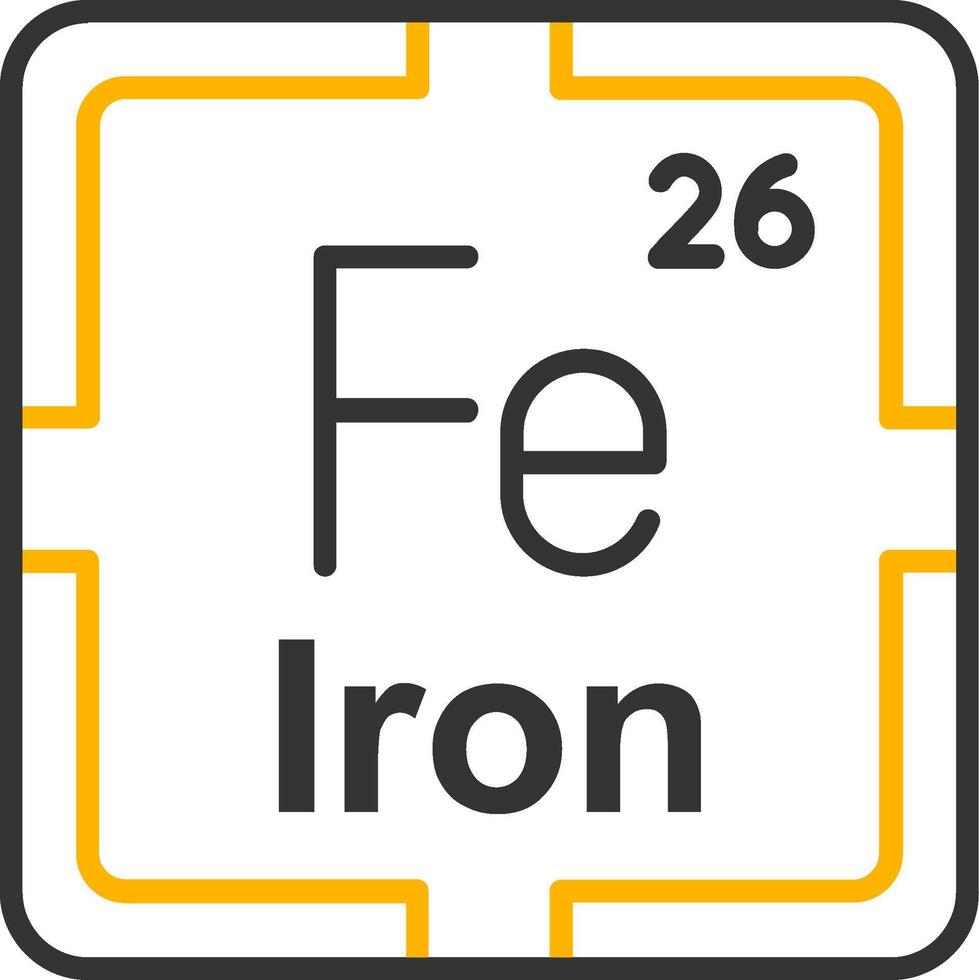 Iron Line Two Color Icon vector