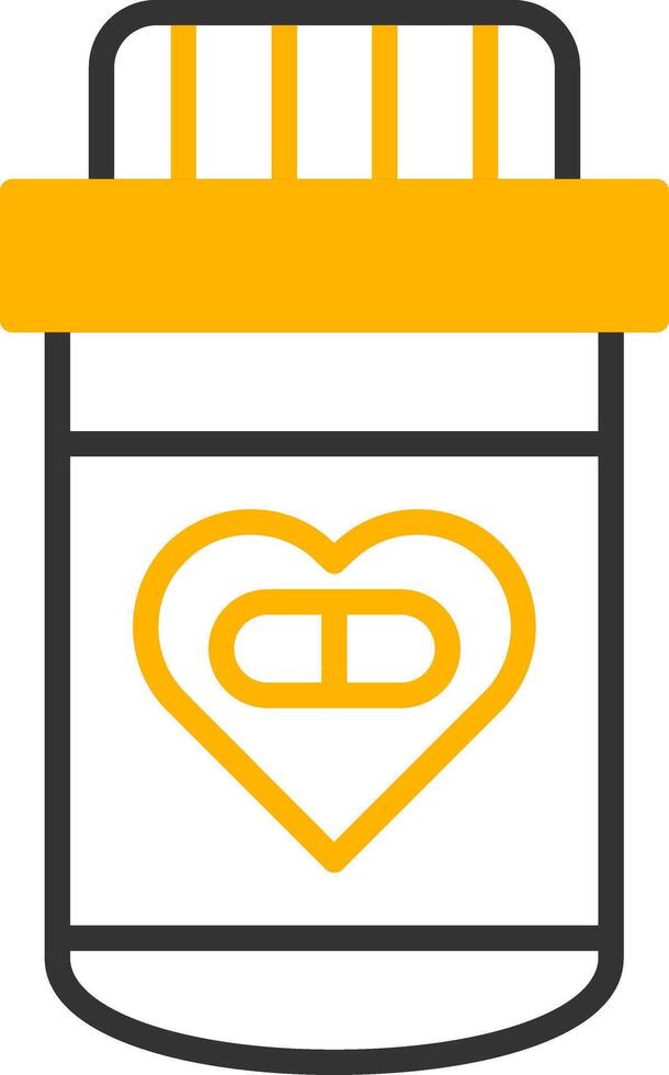 Heart Medicine Line Two Color Icon vector