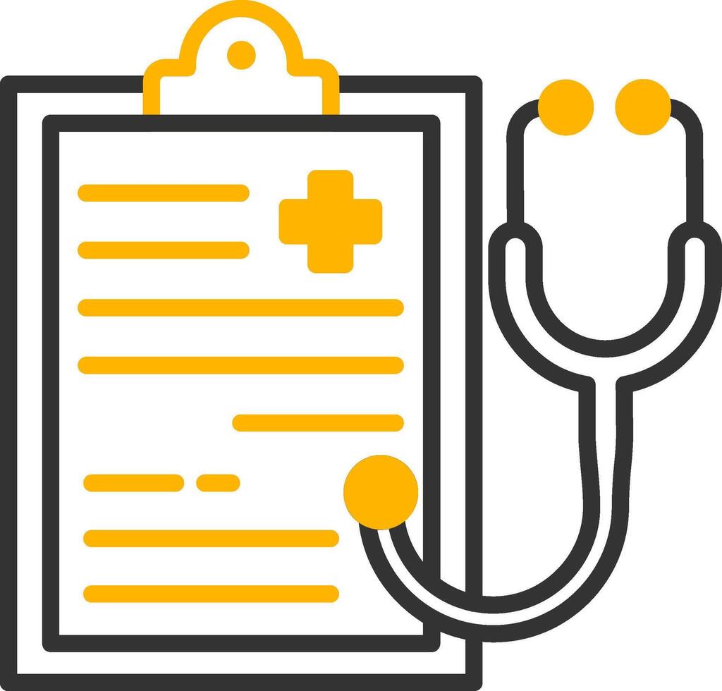 Medical Check Line Two Color Icon vector