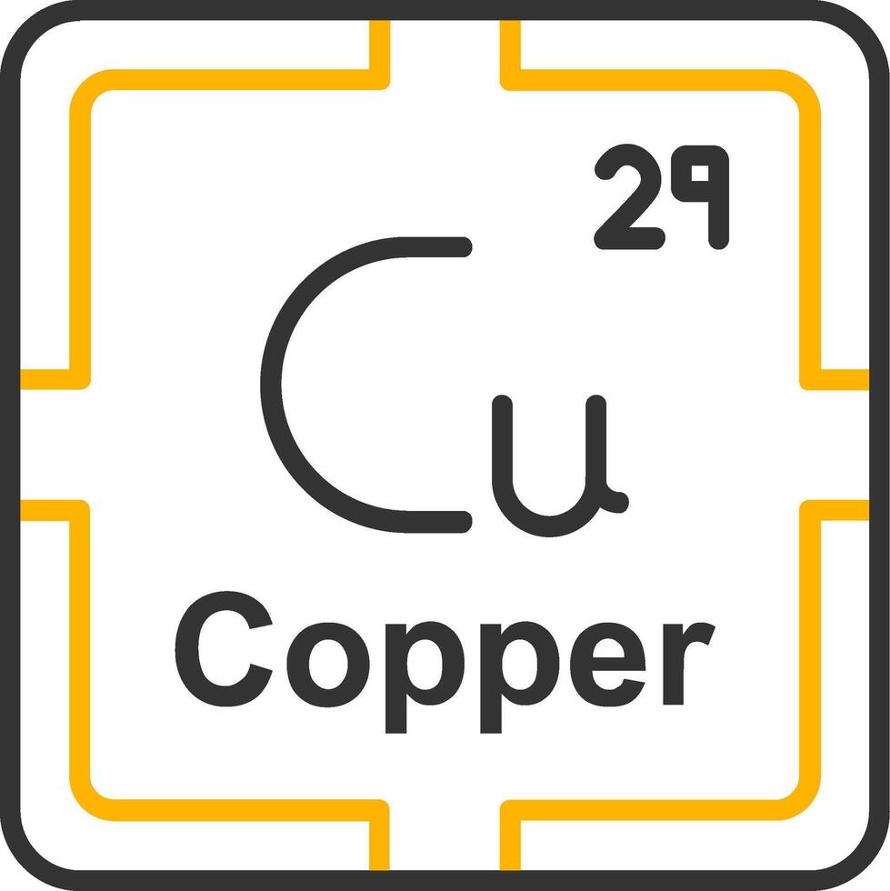 Copper Line Two Color Icon vector